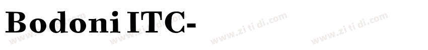 Bodoni ITC字体转换 Bodoni ITC字体转换